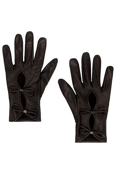 V Logo Nappa Gloves