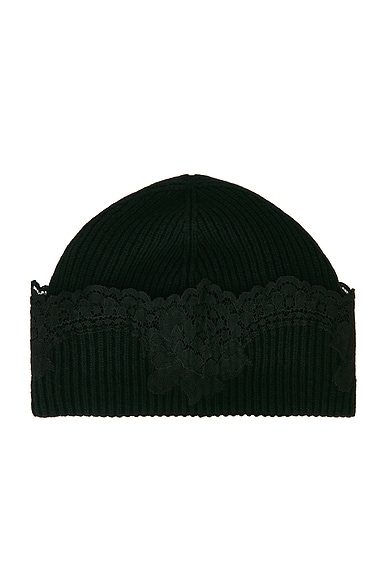 V Logo Cashmere Lace Beanie