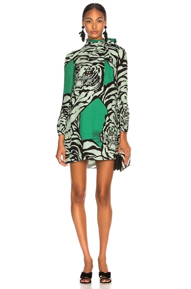 Georgette Tiger Print Dress