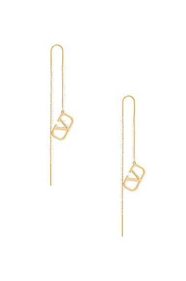Valentino Garavani Vlogo Signature Drop Earrings in Oro