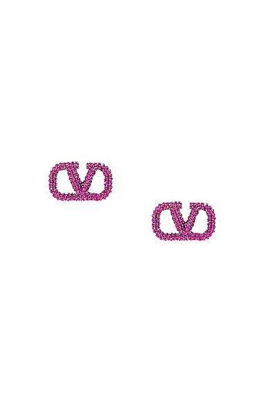 V Logo Earrings