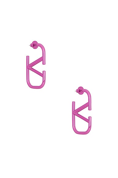 V Logo Hoop Earrings