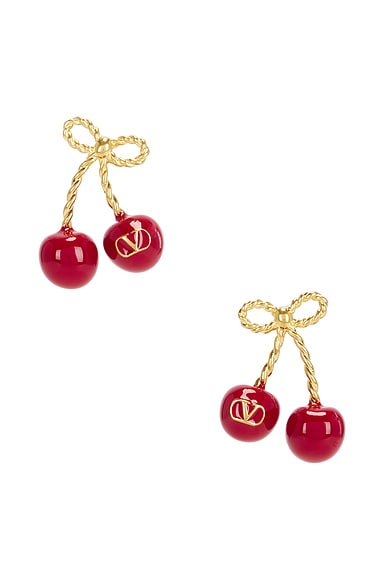 【受注生産品】 Chez Garavani Valentino Earrings FWRD | Rosso & Brass Antique in 文房具・ステーショナリー