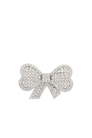 Valentino Garavani Trop Chou Brooch in Palladium & Crystal