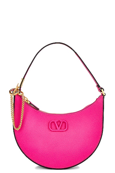 Valentino Garavani V Logo Signature Mini Hobo Bag in Pink