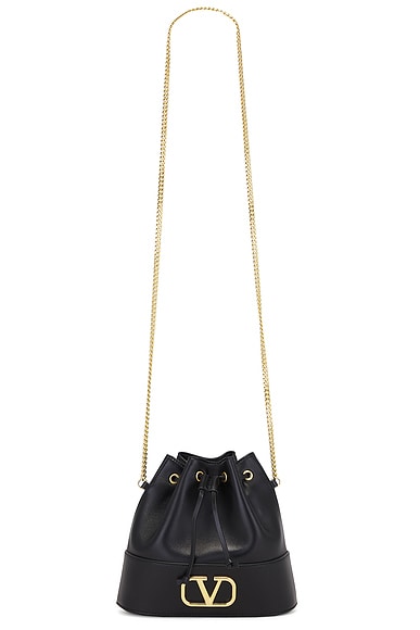 Valentino Garavani V Logo Signature Mini Bag in Nero | FWRD