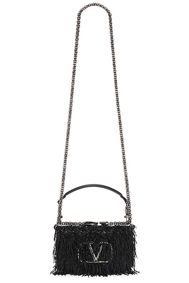 Valentino Garavani Loco Small Shoulder Bag in Jet & Nero