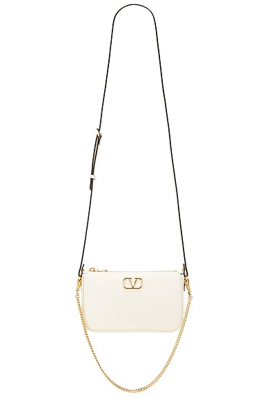 Valentino Garavani V Logo Signature Mini Bag in Ivory