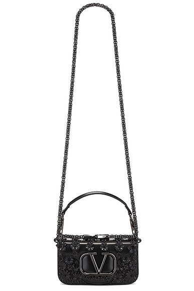 Valentino Garavani Loco Small Shoulder Bag in Nero