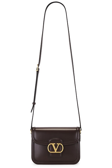 Valentino Garavani 9to5 Small Shoulder Bag in Oak Brown