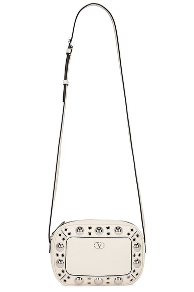 Valentino Garavani Nellcote Crossbody Bag in Light Ivory