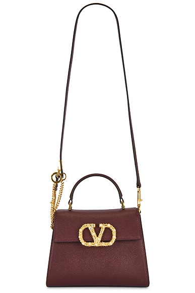 V Sling Small Top Handle Bag