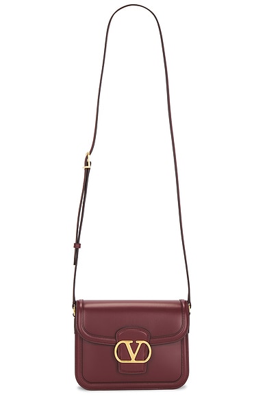 Valentino Garavani 9to5 Small Shoulder Bag in Brick Ruby