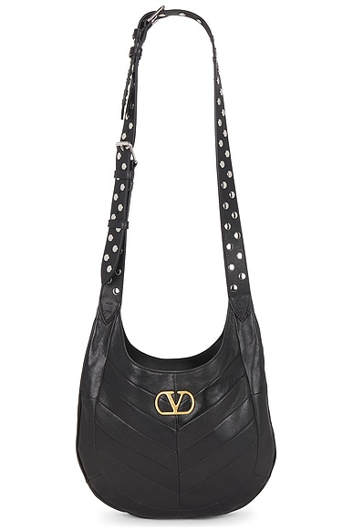 Valentino Garavani Hoboho Small Bag in Nero