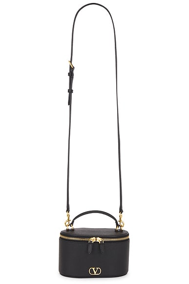 Valentino Garavani VLogo Signature Vanity Case Bag in Nero