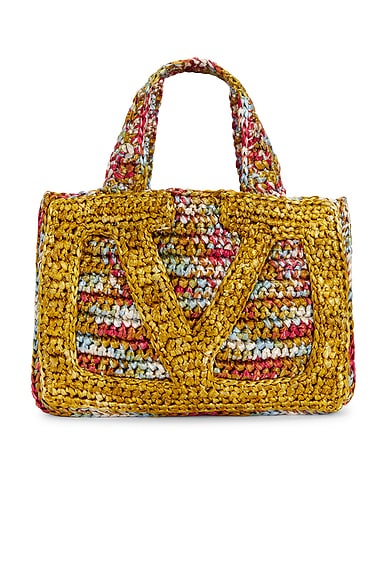 Crochet Raffia Viva Superstar Small Tote Bag