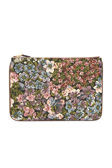VLogo Signature Medium Flat Pouch