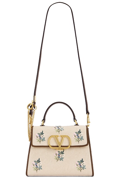 V Sling Small Top Handle Bag