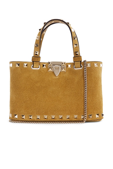 Valentino Garavani Rockstud Mini Bag in Havana Beige