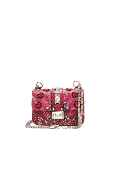 Embellished Mini Lock Shoulder Bag