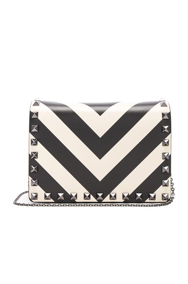 Rockstud V Stripe Pouch