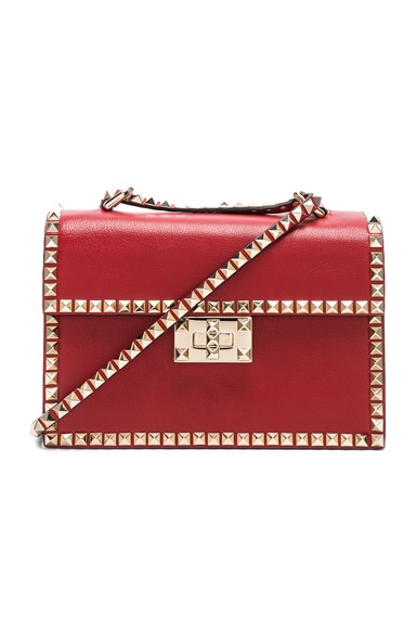 Valentino Garavani Small Rockstud No Limit Crossbody Bag in Red | FWRD