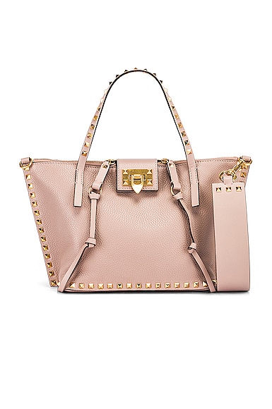 Click to view more detailed imagery on our partner's website Valentino Rockstud Hype Tote In Poudre