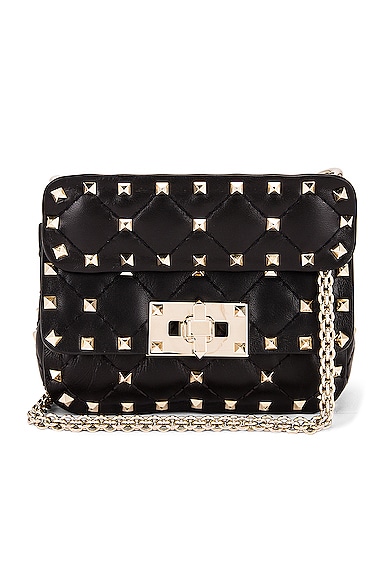 Valentino Garavani Micro Rockstud Spike Shoulder Bag in Nero