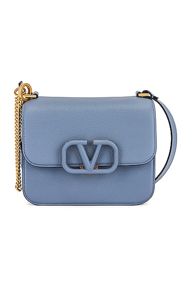 Buy Valentino Garavani Small Vsling Wallet On Chain Bag In Blue