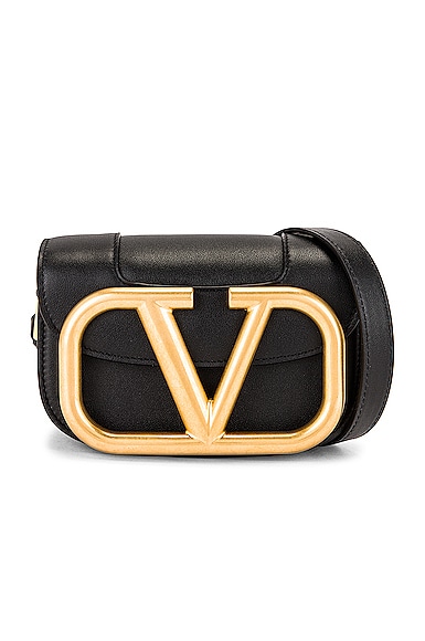 Shop Valentino Small Supervee Shoulder Bag In Nero