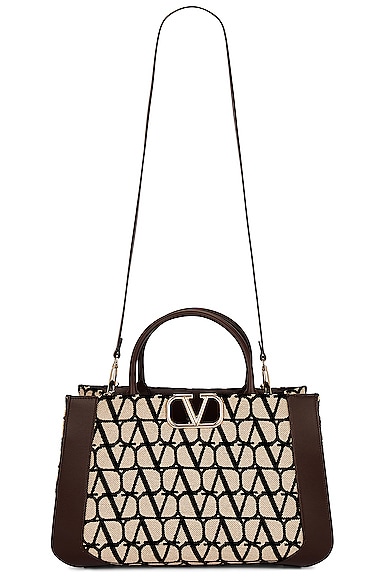 Valentino Garavani VLOGO Escape Small Calf Leather Tote Bag