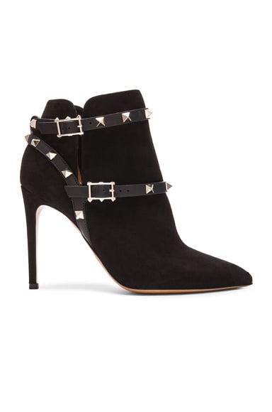 Rockstud Suede Ankle Boots