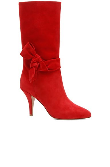 Suede Side Bow Boots