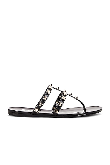 Summer Rockstud PVC Thong Sandal
