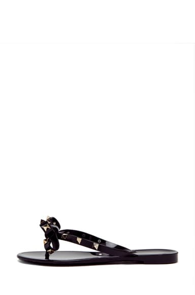 Valentino Rockstud Bow Jelly in Black | FWRD