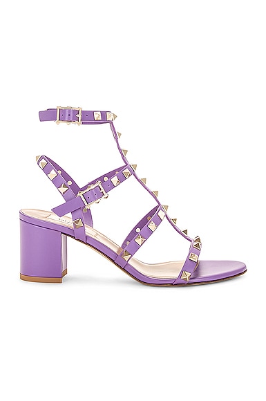 Valentino Garavani Rockstud Sandal in Purple