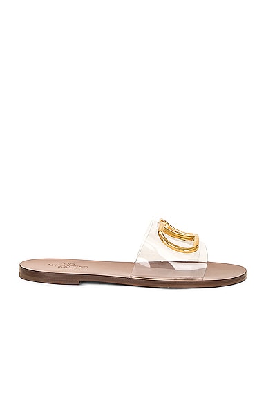 V Logo Slide Sandal