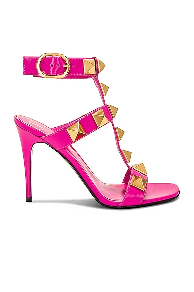 Valentino Garavani Roman Stud High-heel Sandals In Pink