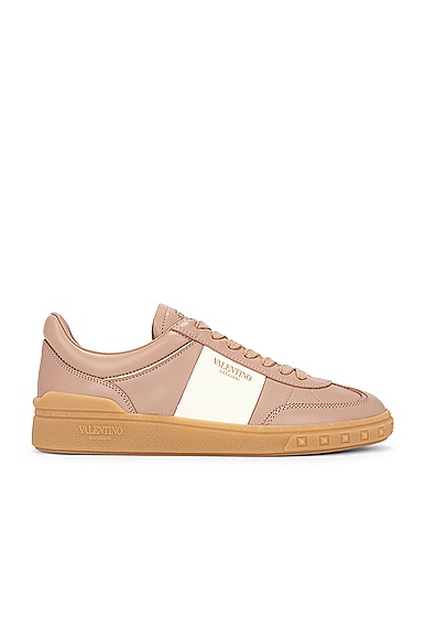 Shop Valentino Upvillage Sneaker In Rose Cannelle  Ivory  Platino  & Ambra