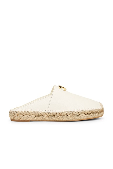 Valentino Garavani V Logo Moon Espadrille Mule in Ivory | FWRD
