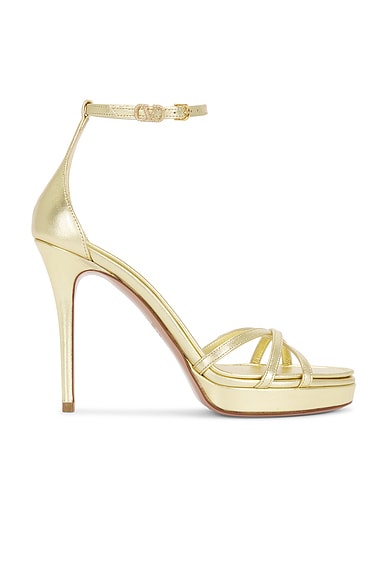 Valentino Garavani Eveninglam Sandal in Gold & Crystal