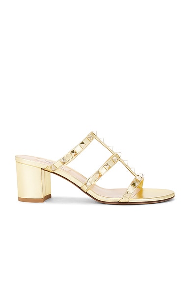 Valentino Garavani Rockstud Slide in Antique Brass