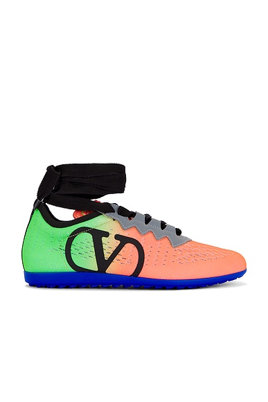 定価　139700円 新作　 ヴァレンティノchromathom sneaker Valentino Garavani Chromathon Ombre Glitter Ankle-Wrap