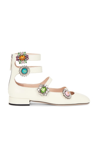1967 embellished leather chain mules in silver - Valentino