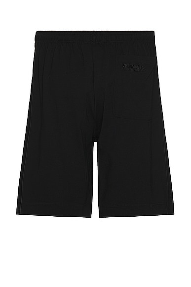 Shop Vetements Jersey Shorts In Black