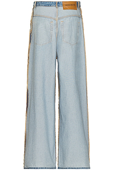 Shop Vetements Inside Out Big Shape Jeans In Blue