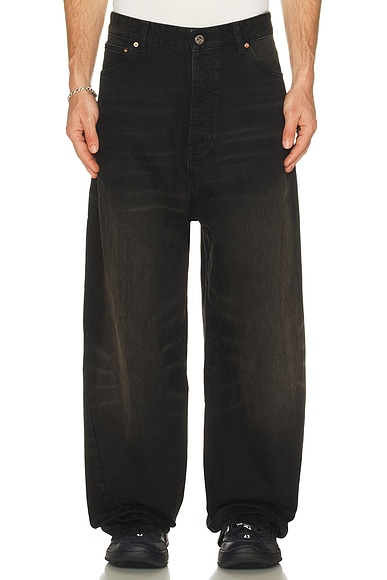 VETEMENTS Spiral Jeans in Night Black