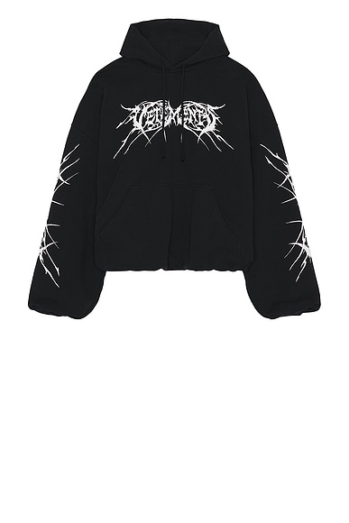Death Metal Cropped Boxy Hoodie