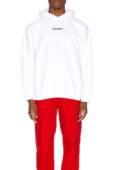 vetements hoodie white