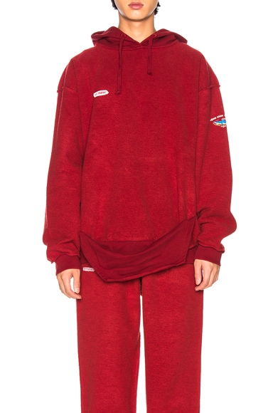 Vetements inside out shark hoodie hotsell